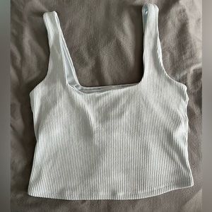 NWOT Abercrombie & Fitch Soft AF Slightly Cropped Tank- blue